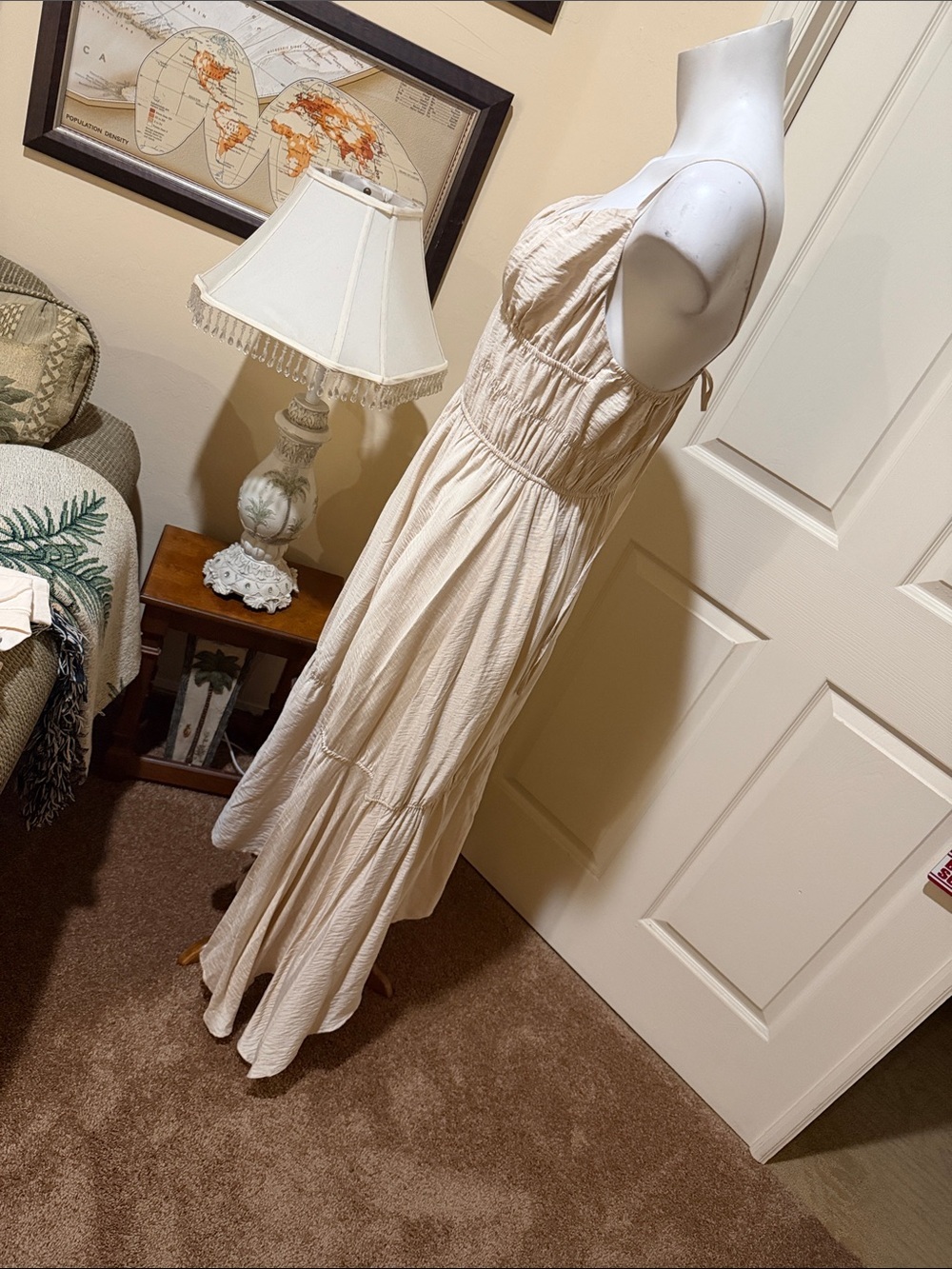 Steve Madden Jackie Dress Shell Spaghetti-Strap Maxi Dress. NWT. Medium - Picture 5 of 8